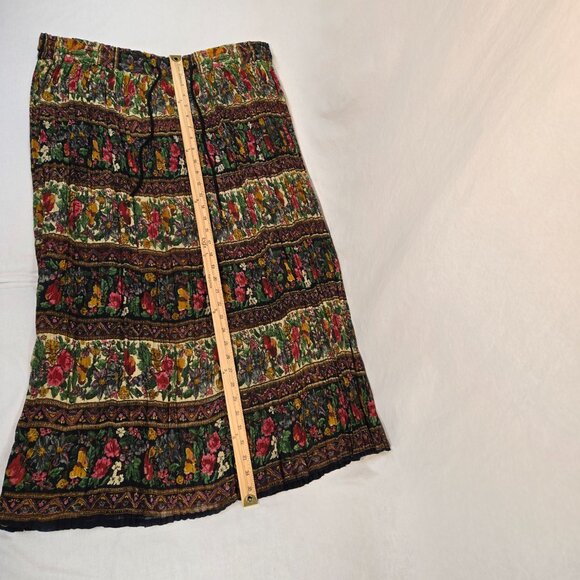 VINTAGE Semi-Sheer Festival Boho Full Peasant Silhouette Skirt OVERSIZED Size M. - Picture 14 of 17